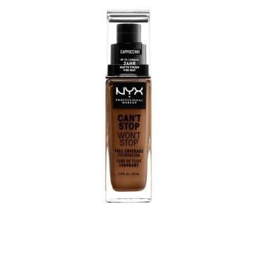 NYX PMU Foundation Cant Stop Wont Stop 24h Bouteille Crème Cappuccino