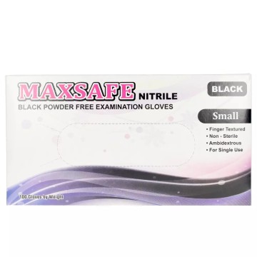 MAXSAFE nitryl gloves size S black 100 pz