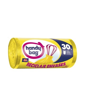 HANDY BAG RECYCLE JAUNE sac poubelle 30 litres 15 u