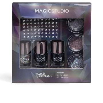 LOT D& 39 ONGLES CRISTAUX NOIR 7 pcs